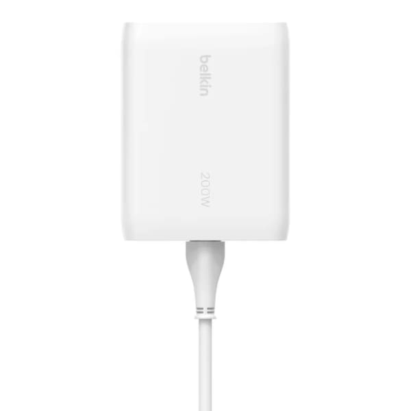 Adaptateur Station D’accueil Pc Portable Belkin 200 w 4 Ports USB-C – Blanc (WCH015VFWH) Adaptateur Station D’accueil Pc Portable Belkin 200 w 4 Ports USB-C – Blanc (WCH015VFWH)